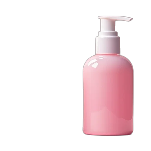bottle, hair, 3d render, photorealistic transparent PNG cut-out