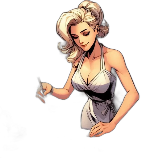 dress, staff, concept art, comic book art transparent PNG cut-out