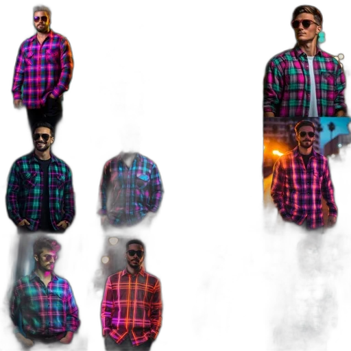 jacket, 3d render, vaporwave, concept art transparent PNG cut-out