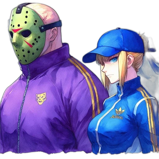 mask, jacket, face, concept art transparent PNG cut-out