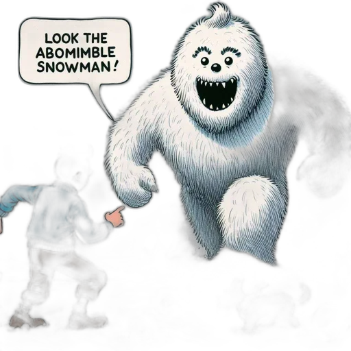 creature, concept art, comic book art, snow transparent PNG cut-out