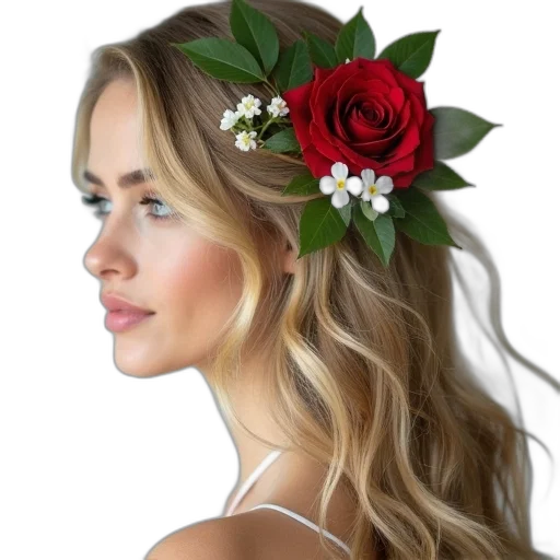 crown, jewelry, flower, photorealistic transparent PNG cut-out