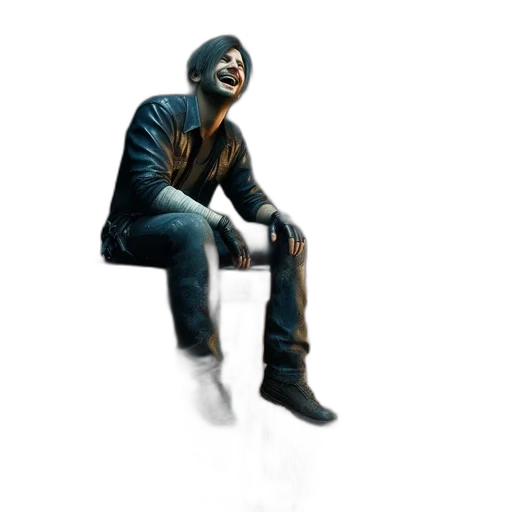 jacket, robot, staff, hat transparent PNG cut-out