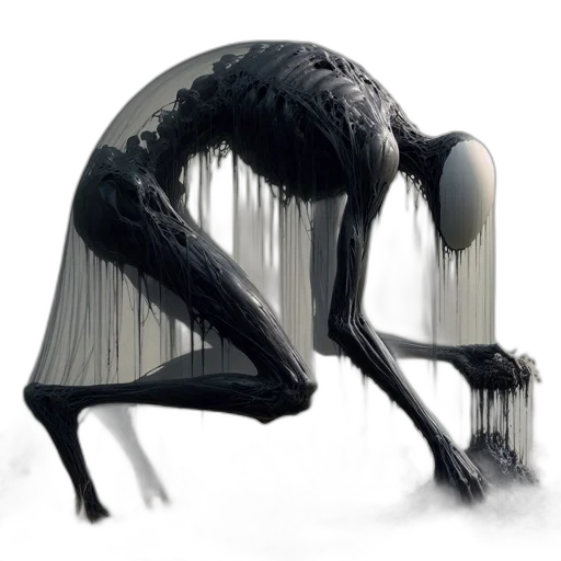 creature, mask, hair, robot transparent PNG cut-out