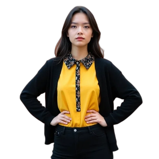 staff, jacket, dress, jewelry transparent PNG cut-out