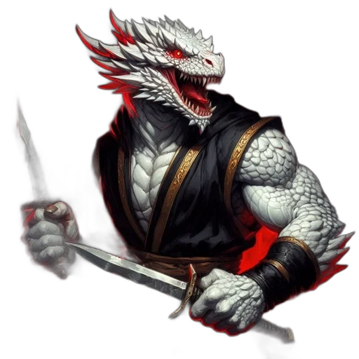 dragon, sword, staff, creature transparent PNG cut-out