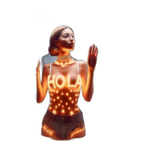 dress, jewelry, robot, 3d render transparent PNG cut-out