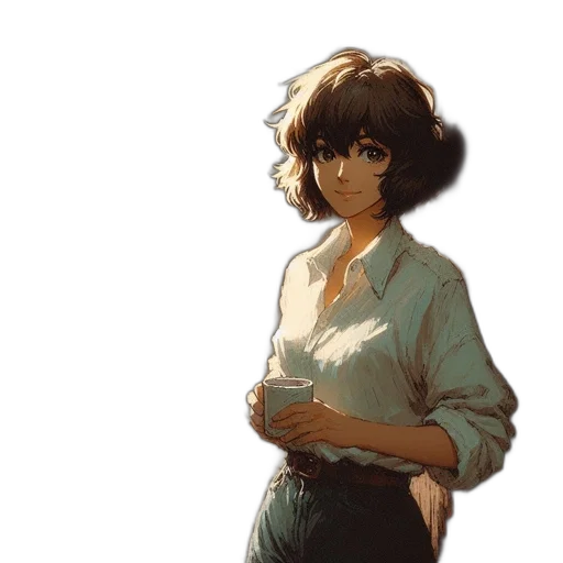 dress, staff, jacket, face transparent PNG cut-out