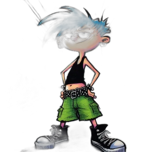 jacket, staff, hair, creature transparent PNG cut-out