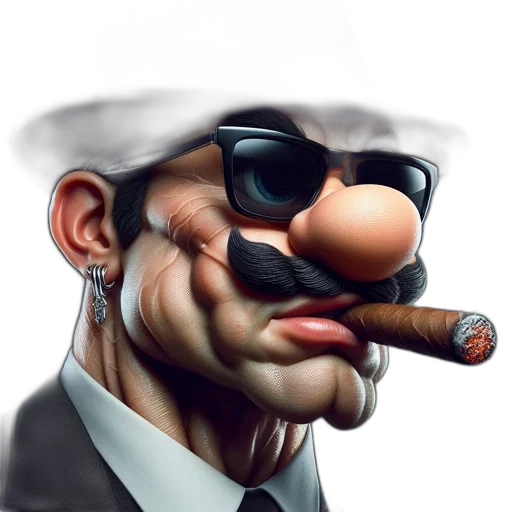hat, face, staff, photorealistic transparent PNG cut-out