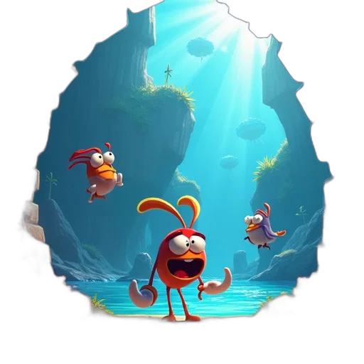 creature, animal, concept art, 3d render transparent PNG cut-out
