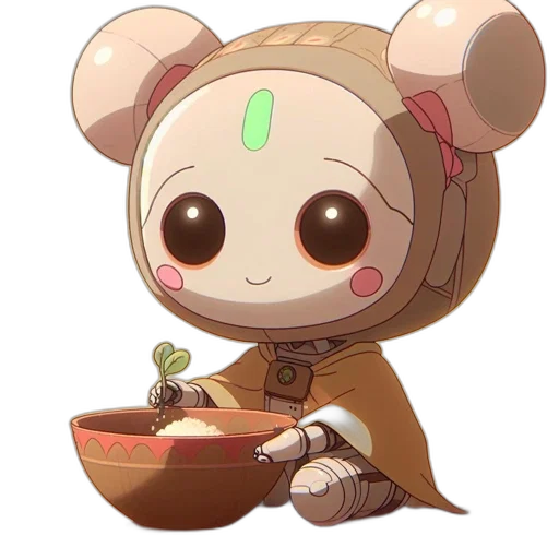 food, robot, staff, creature transparent PNG cut-out