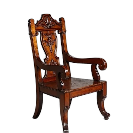 furniture, crown, staff, 3d render transparent PNG cut-out