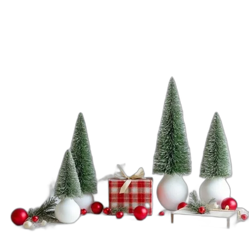 tree, 3d render, photorealistic, festive transparent PNG cut-out