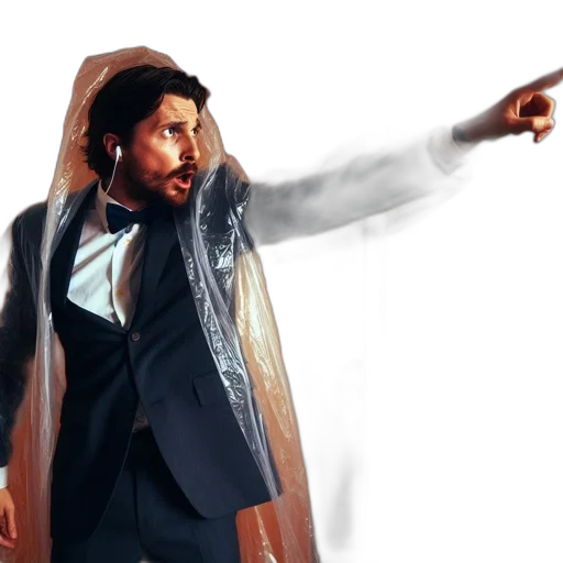 jacket, staff, concept art, photorealistic transparent PNG cut-out