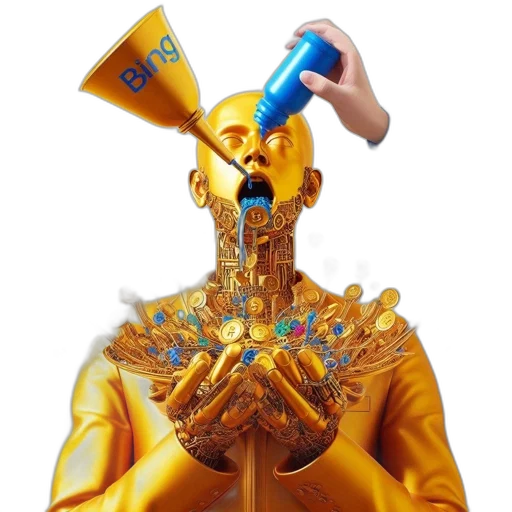 robot, mask, crown, staff transparent PNG cut-out