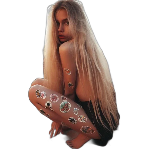 hair, jewelry, dress, mask transparent PNG cut-out