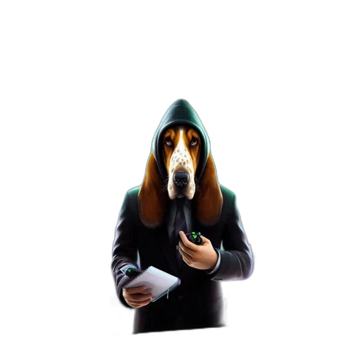 staff, jacket, animal, hat transparent PNG cut-out