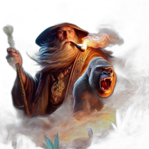 staff, dragon, creature, fantasy art transparent PNG cut-out