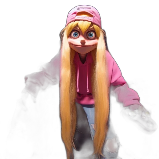 jacket, hair, staff, dress transparent PNG cut-out