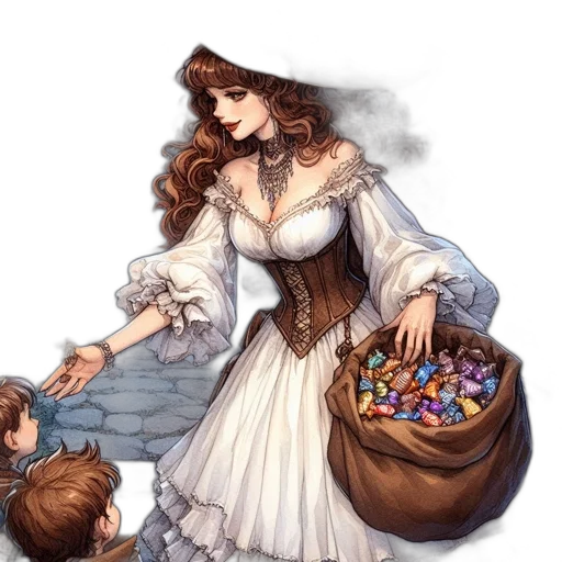 dress, fantasy art, concept art, pixel art transparent PNG cut-out