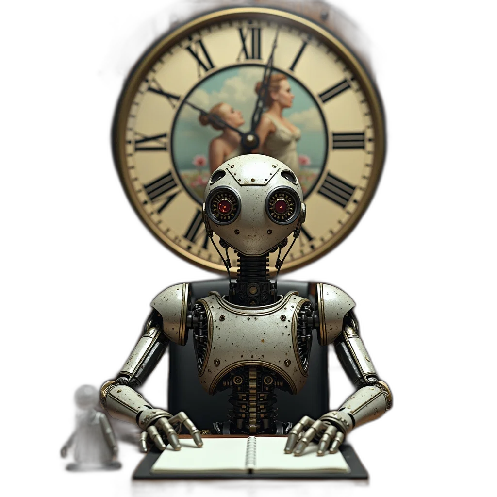 robot, 3d render, concept art, pixel art transparent PNG cut-out