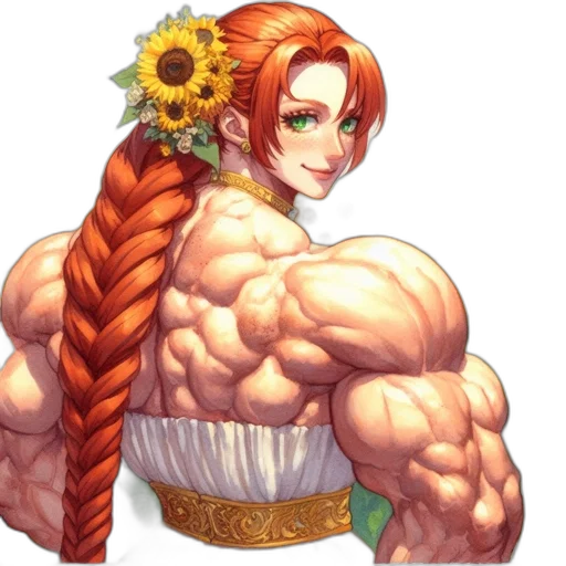flower, weapon, dress, fantasy art transparent PNG cut-out