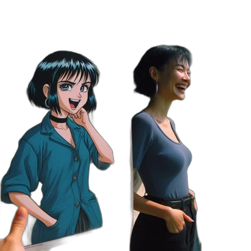 dress, jewelry, face, anime transparent PNG cut-out