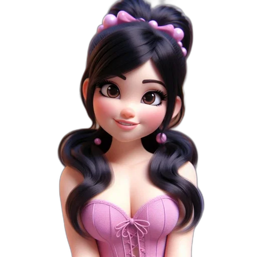 dress, jewelry, 3d render, cartoon transparent PNG cut-out