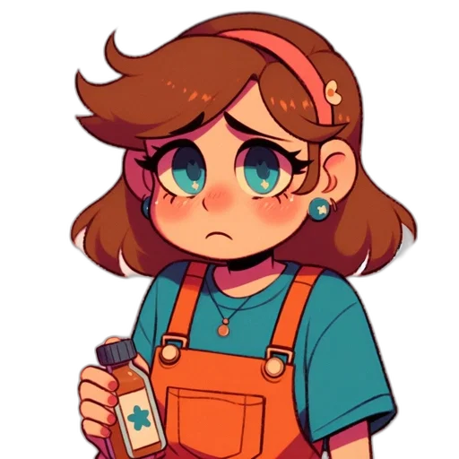 staff, bottle, pixel art, cartoon transparent PNG cut-out