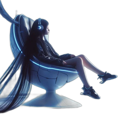 furniture, dress, shoes, hair transparent PNG cut-out
