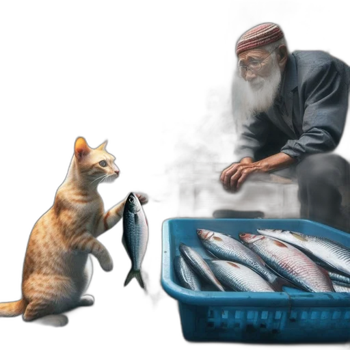 food, animal, concept art, photorealistic transparent PNG cut-out