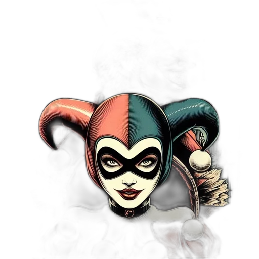 mask, jewelry, comic book art, 3d render transparent PNG cut-out