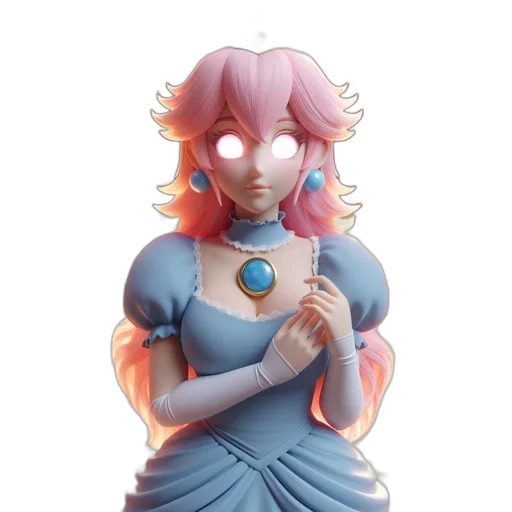 dress, crown, jewelry, staff transparent PNG cut-out