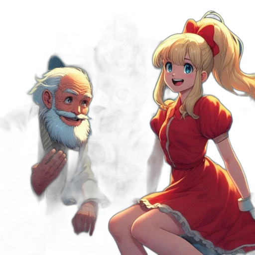 dress, concept art, anime, fantasy art transparent PNG cut-out