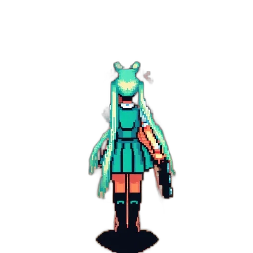 robot, dress, staff, creature transparent PNG cut-out