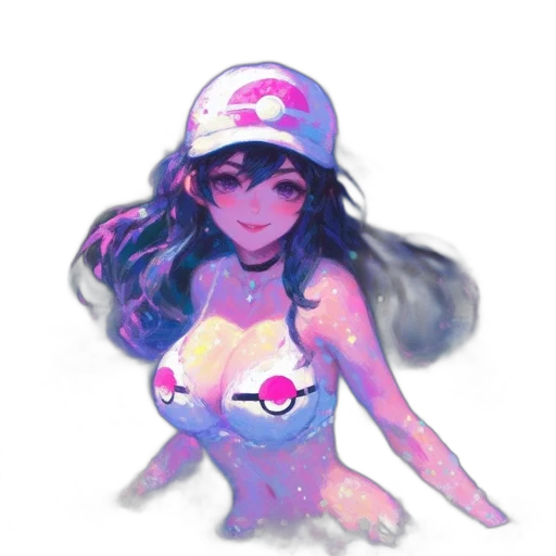 hat, dress, creature, staff transparent PNG cut-out