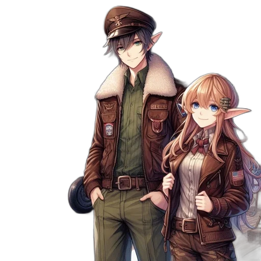 staff, jacket, hat, concept art transparent PNG cut-out