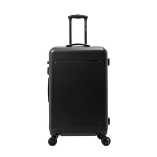 black, samsont, luggage, wheels transparent PNG cut-out