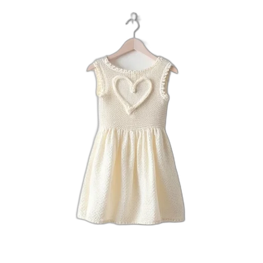 dress, golden, white, crochet transparent PNG cut-out