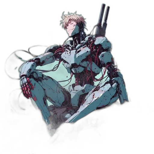 weapon, robot, sword, staff transparent PNG cut-out