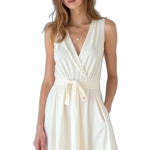 dress, monochrome, earth tones, model transparent PNG cut-out