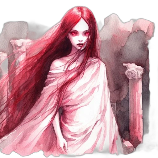 dress, creature, watercolor, concept art transparent PNG cut-out