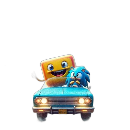 car, robot, concept art, 3d render transparent PNG cut-out