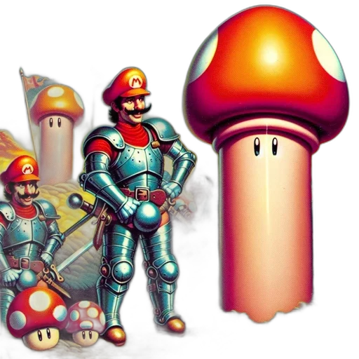 robot, weapon, concept art, pixel art transparent PNG cut-out