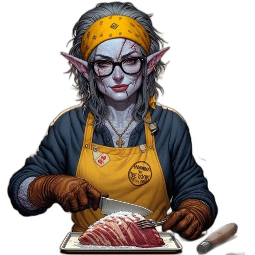 staff, food, face, fantasy art transparent PNG cut-out