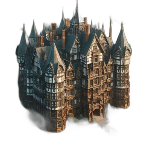 building, crown, concept art, 3d render transparent PNG cut-out