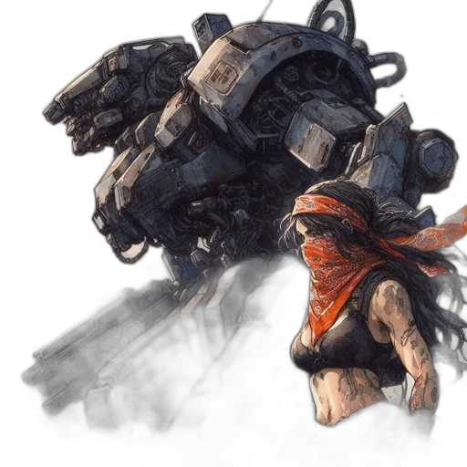 robot, weapon, concept art, fantasy art transparent PNG cut-out