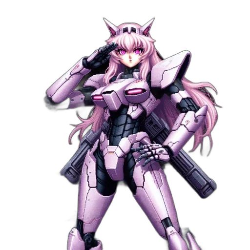 weapon, robot, concept art, pixel art transparent PNG cut-out