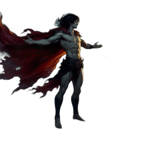 concept art, comic book art, fantasy art, 3d render transparent PNG cut-out